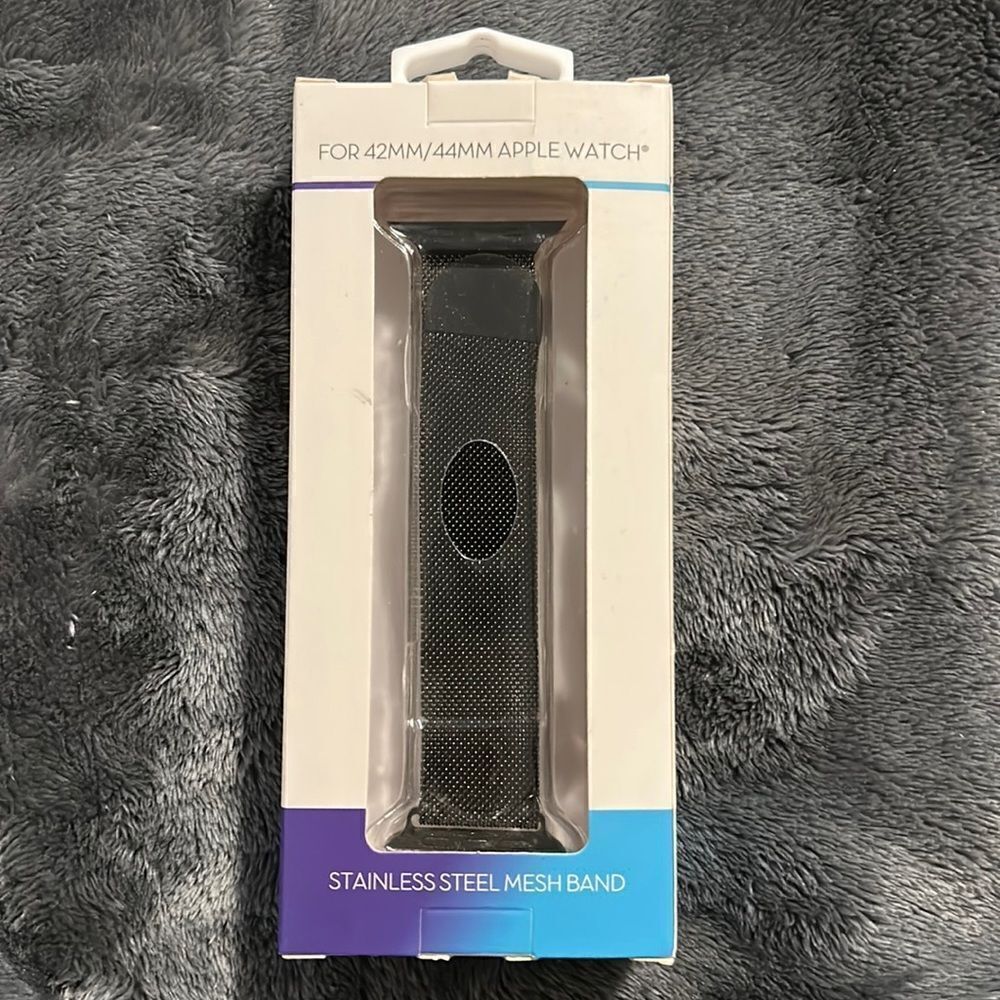 BLACK Apple Watch Stainless Steel Mesh Band 42MM/44MM